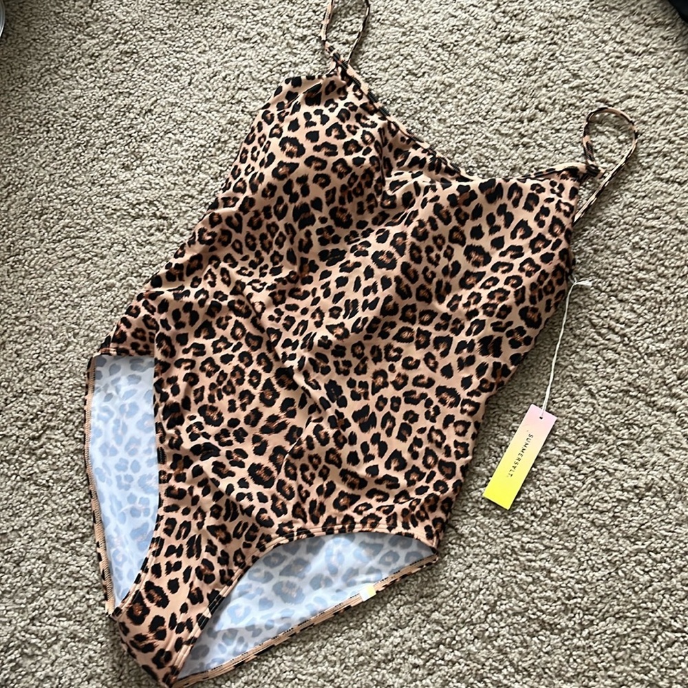 Summersalt Leopard Print One-Piece Swimsuit, NWT